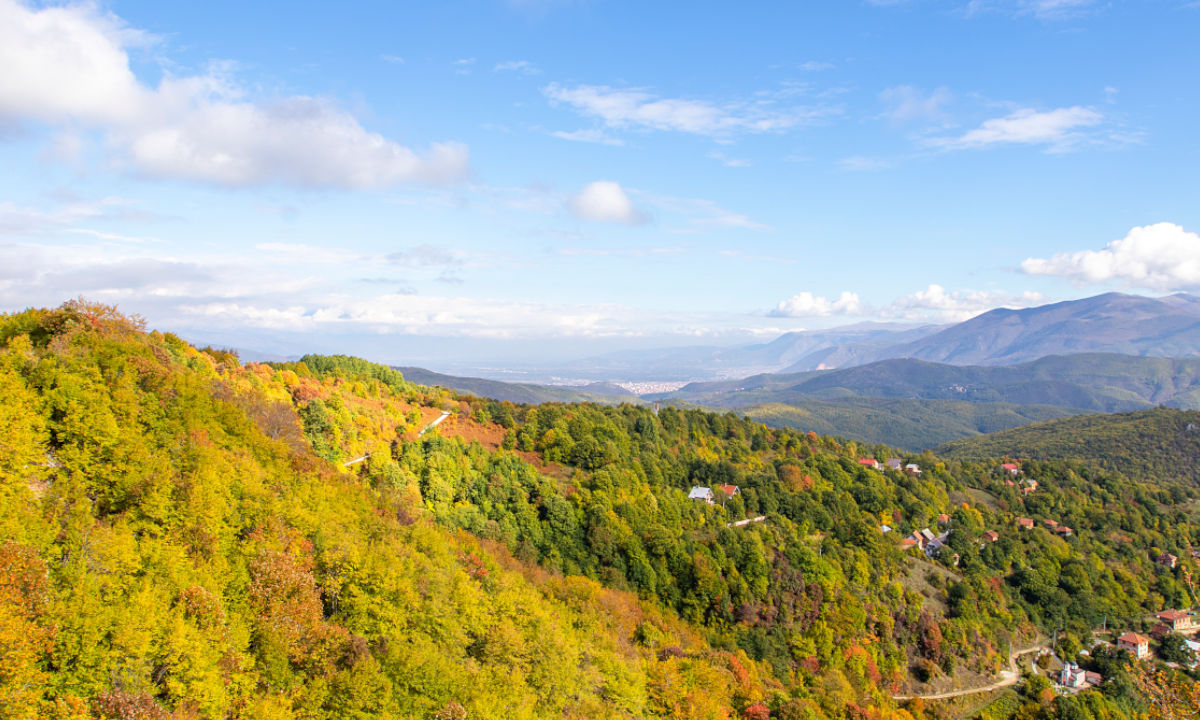 Wandern Nordmazedonien Aussicht aufs Dreiländereck