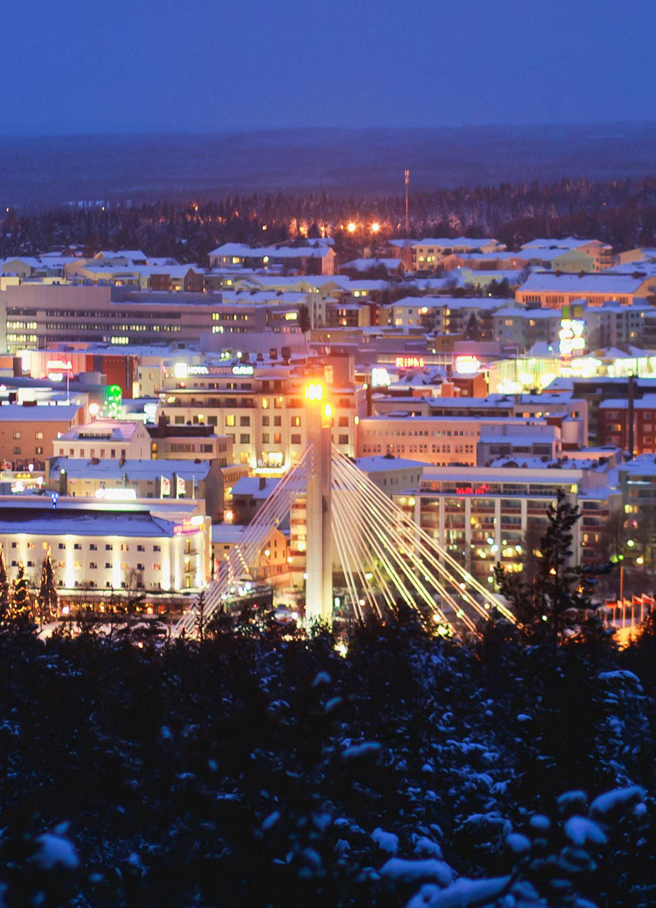 Blick auf Rovaniemi vom Ounasvaara-Aussichtsturm