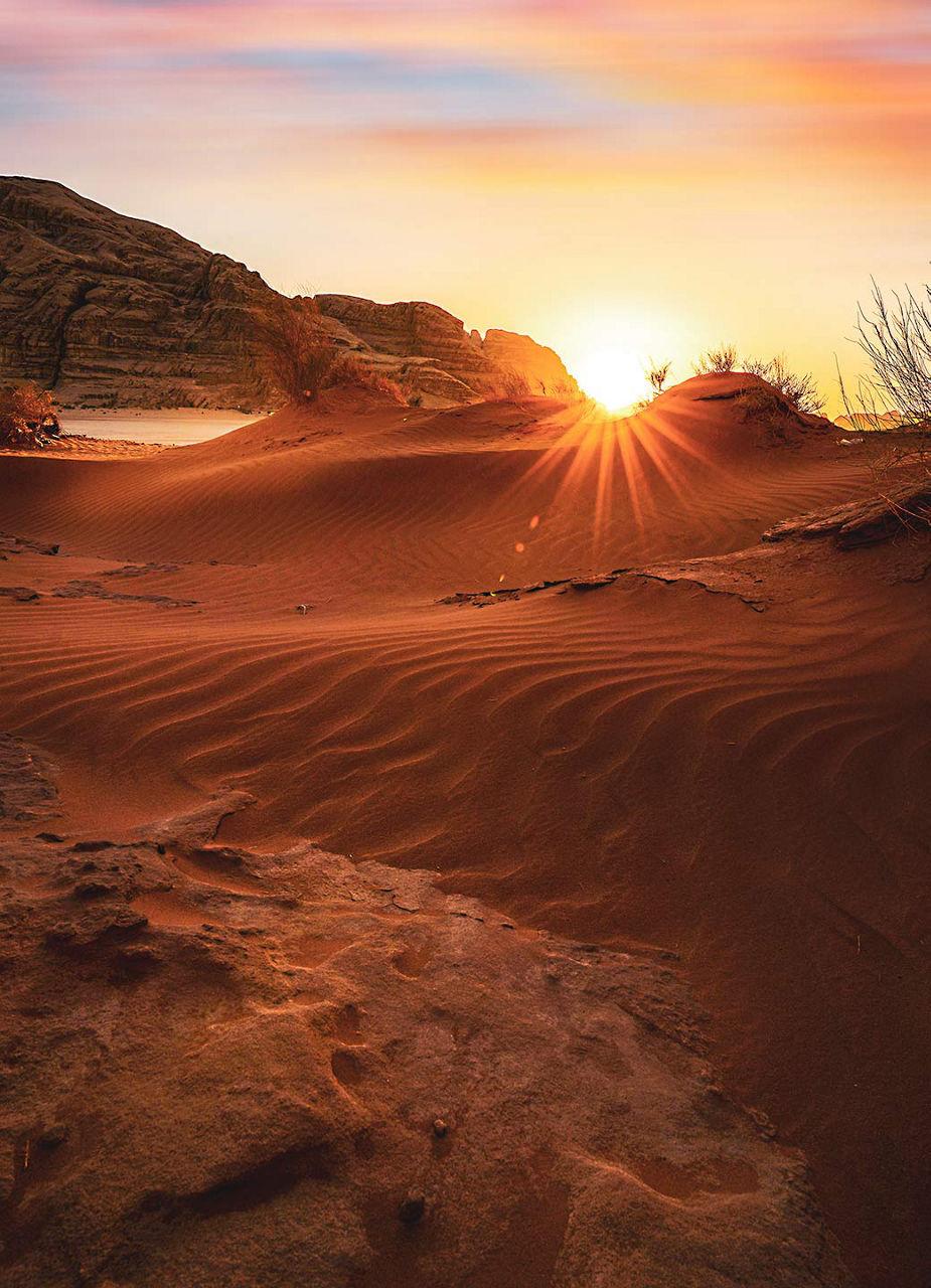 Sunset in the desert