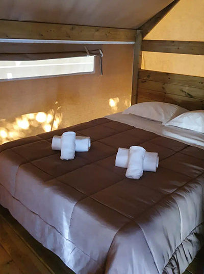 Lodge sleeping area, La Pinède