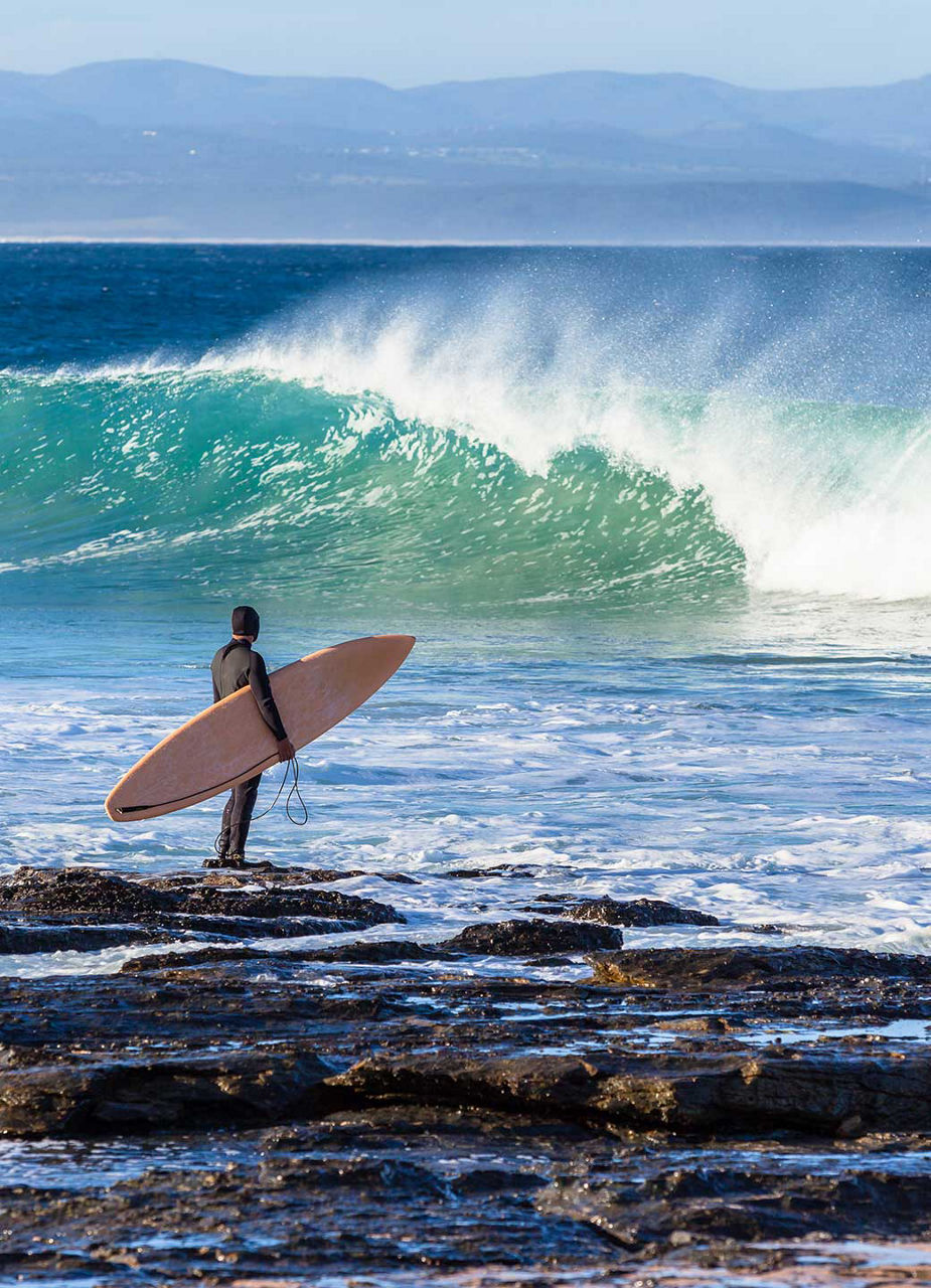 Surfer in Jeffreys Bay