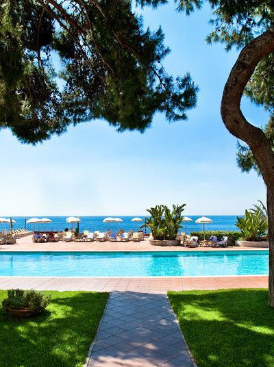 Large Pool Overlooking the Ionian Sea. 