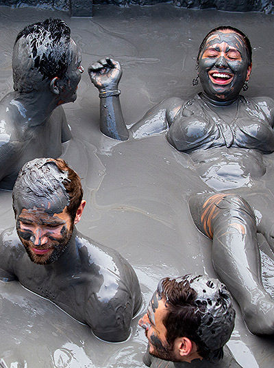 People bathing