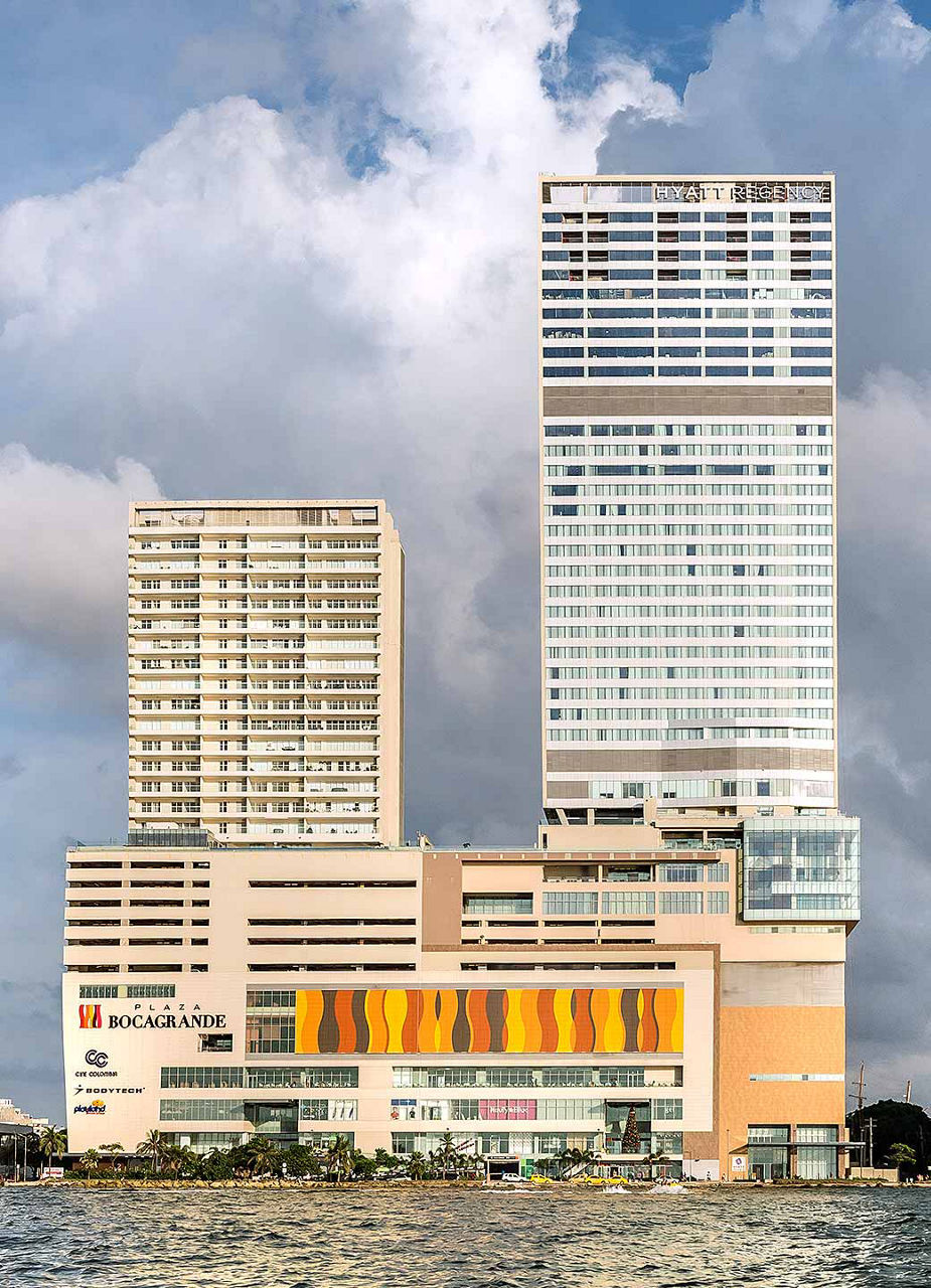 View of hotel from sea