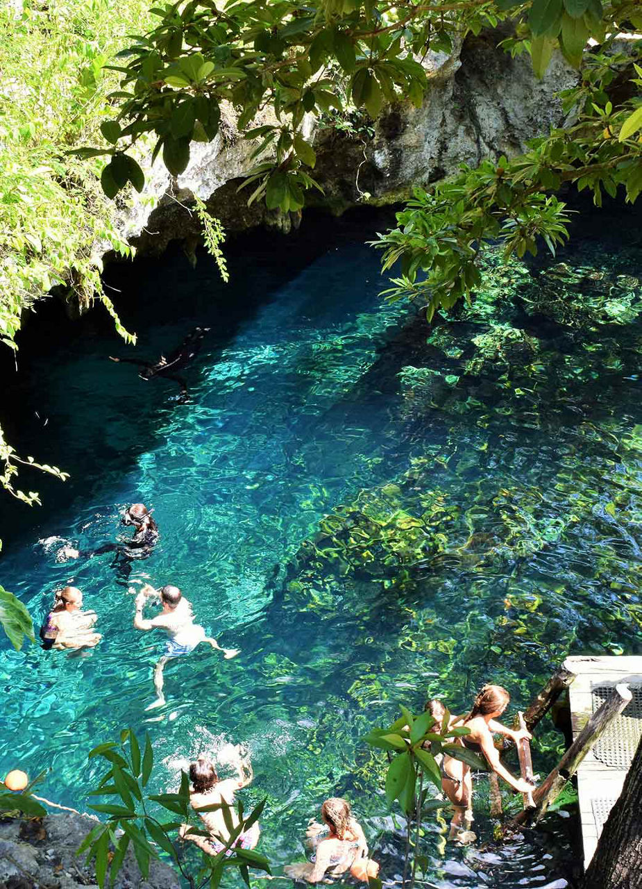 Cenote with clear water