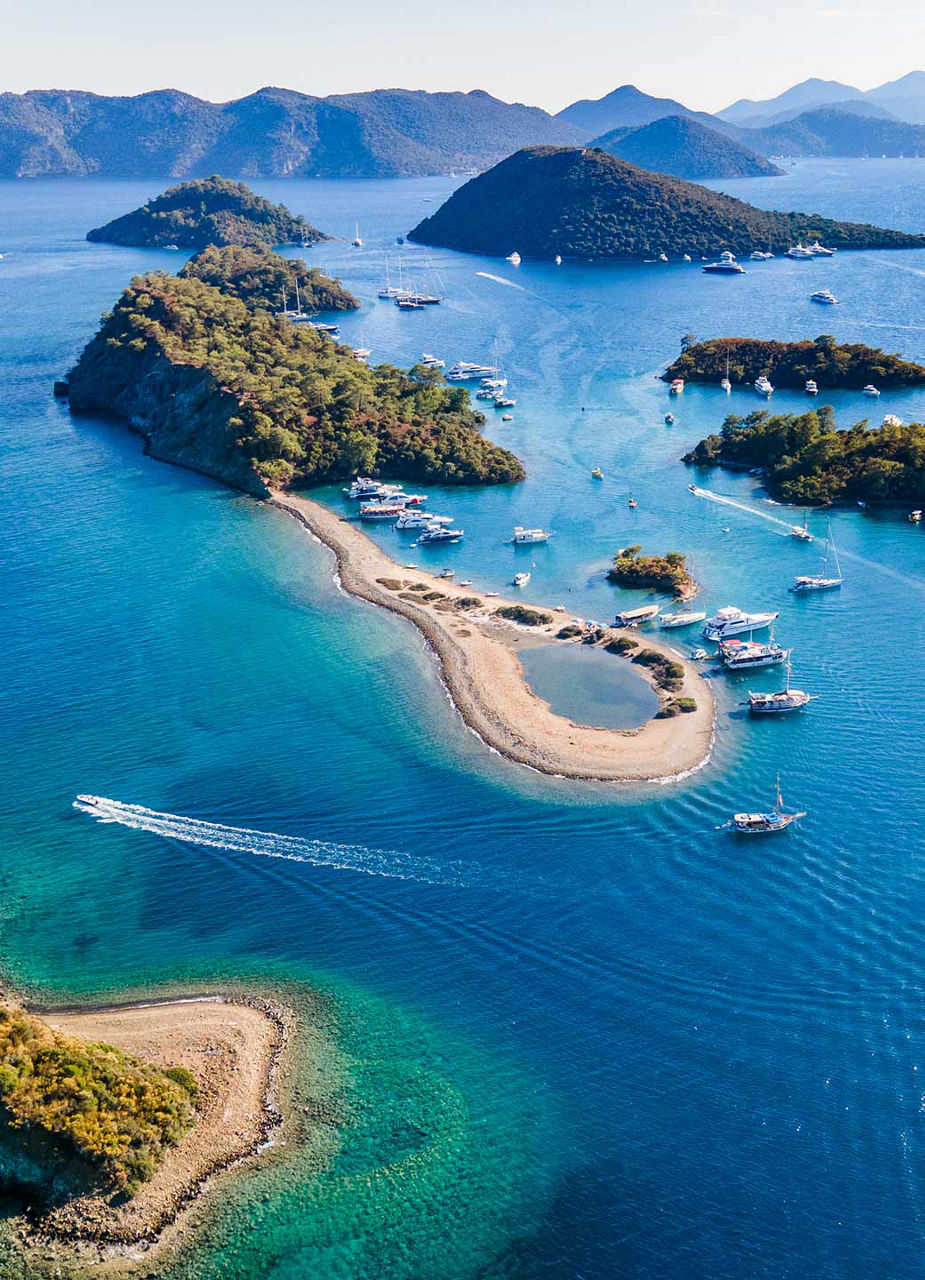Aerial view, the Yassıca Islands