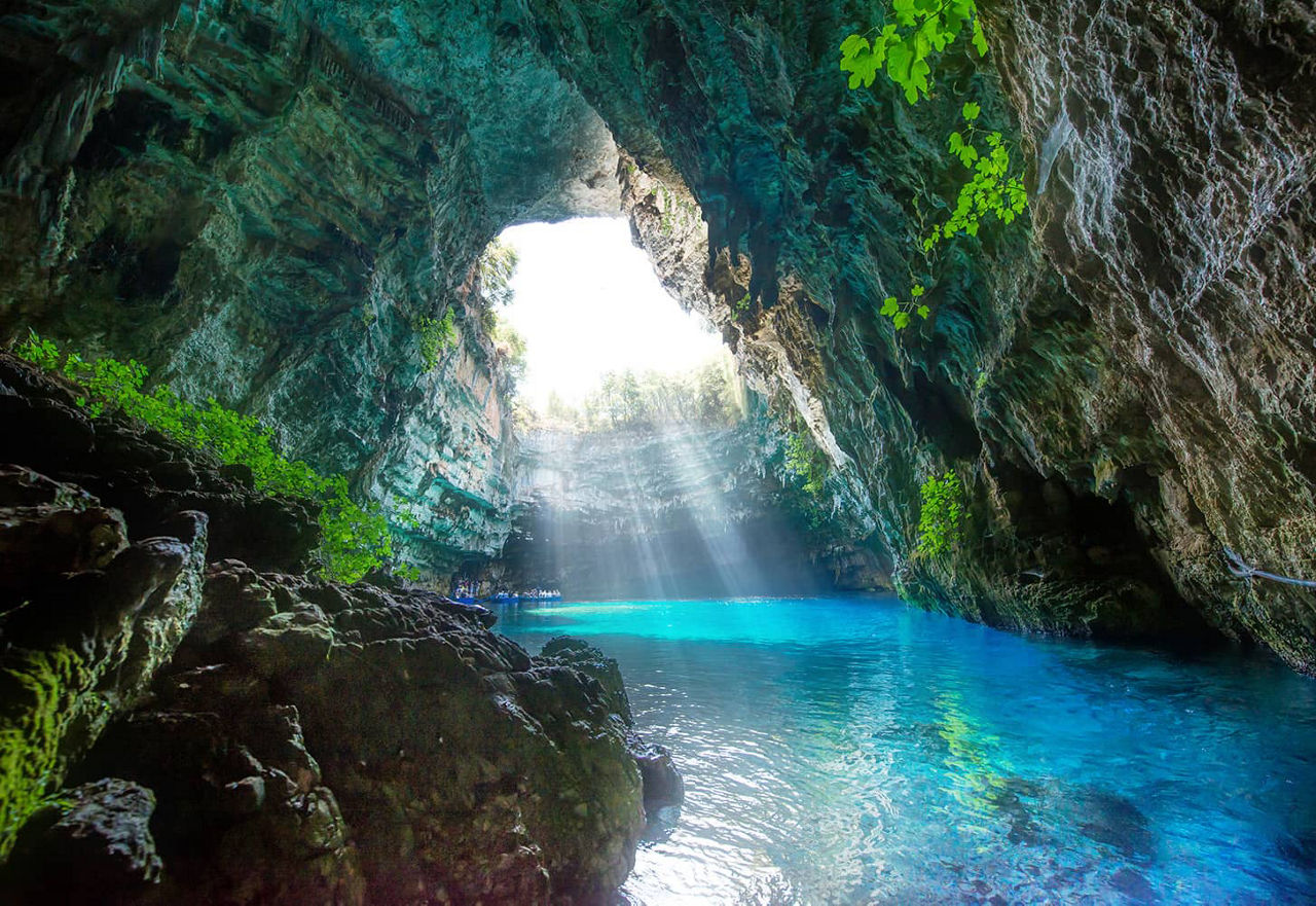 Melissani cave lake