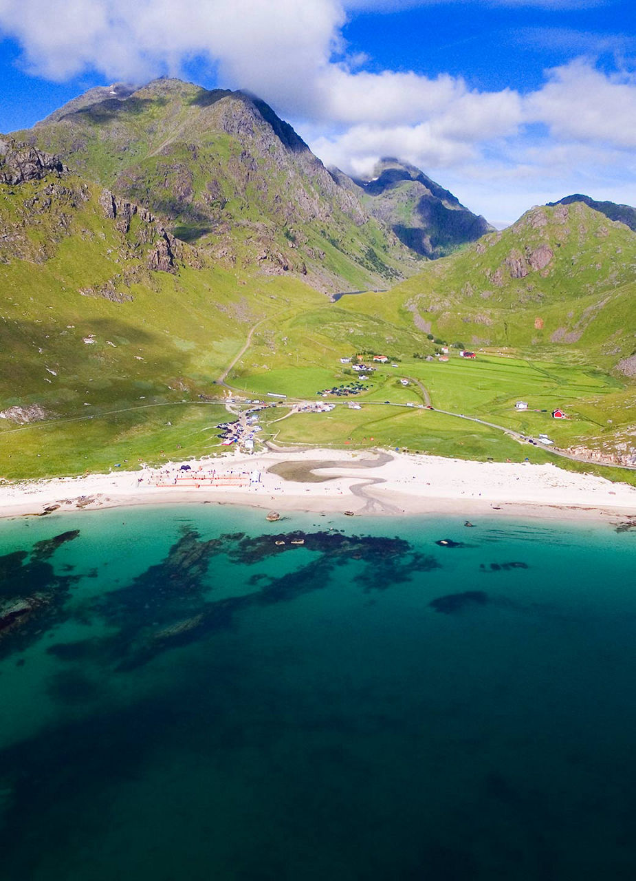 Aerial view of beaches