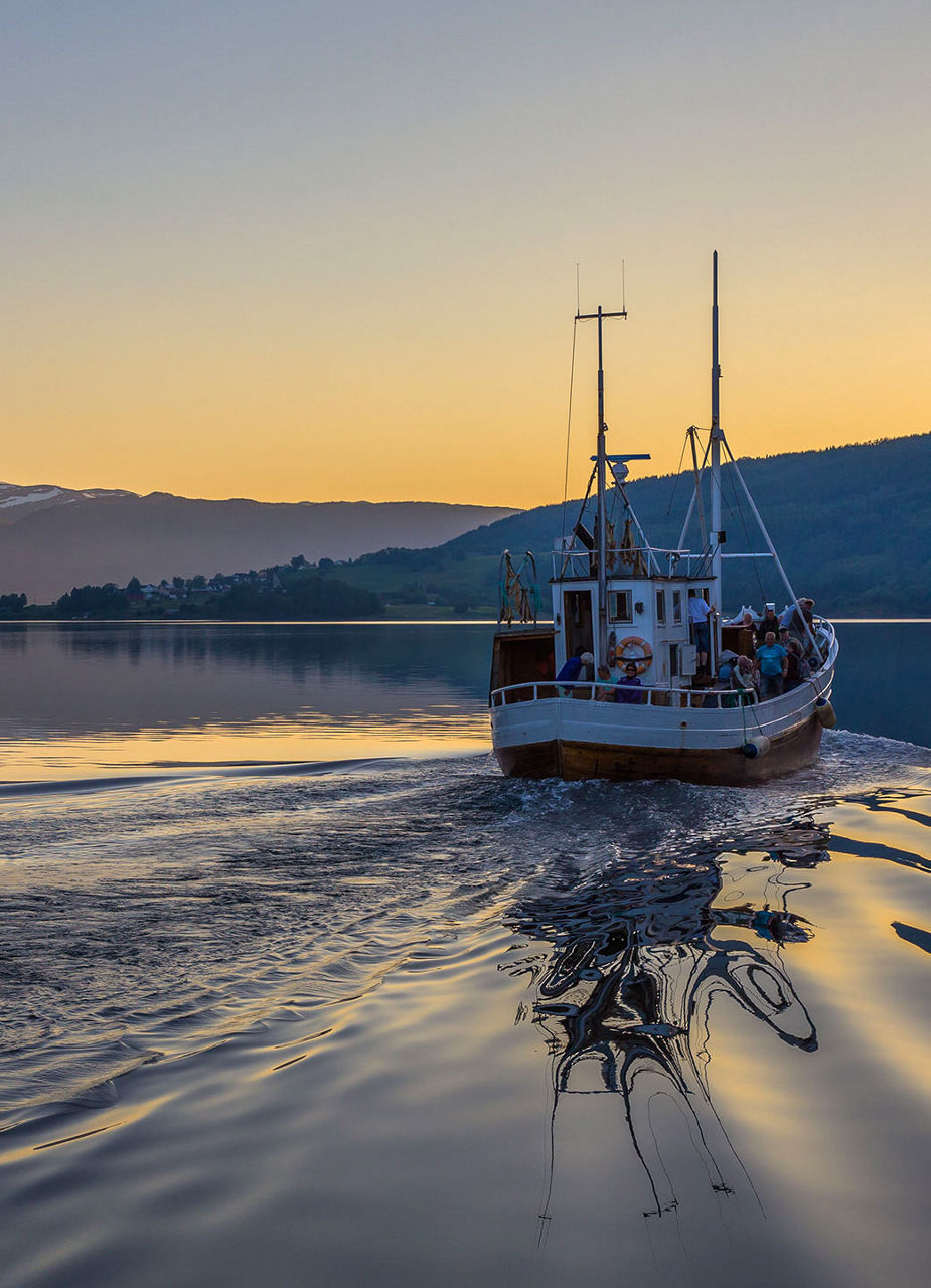 Boat in the evening sun