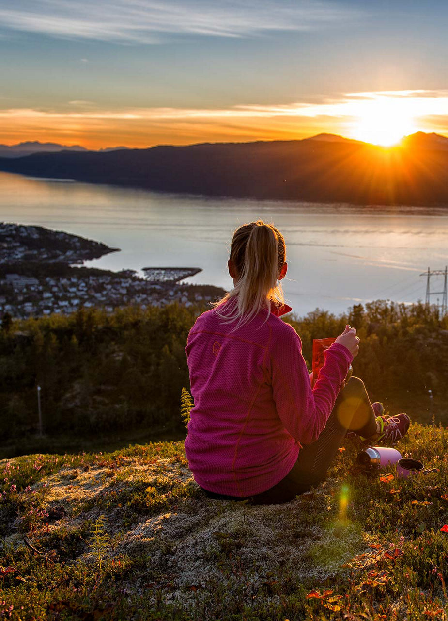 Woman enjoying the sunset