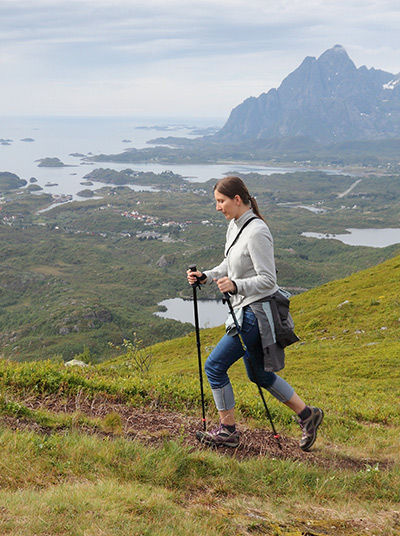 Woman hiking