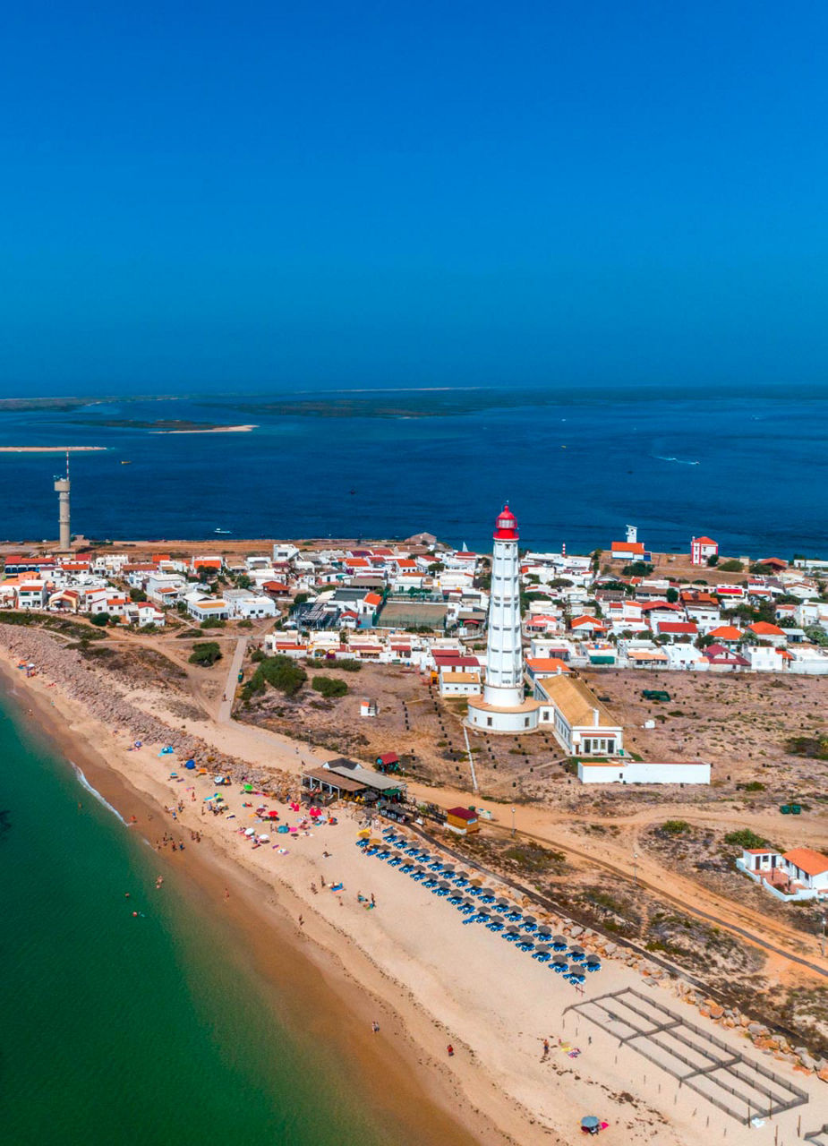 Aerial view of island