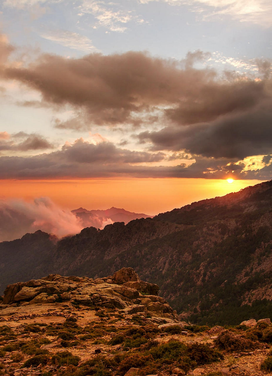 Sunset in Mountains