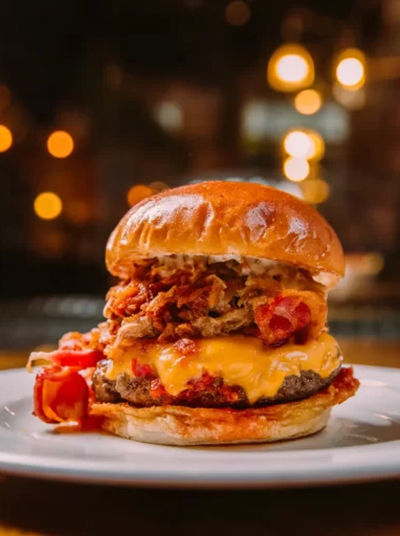 Burger im Bread Meats Bread 