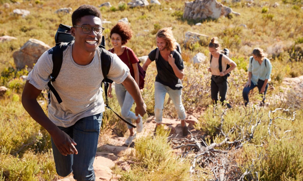 Wandern Lamezia Natur grosse Gruppe