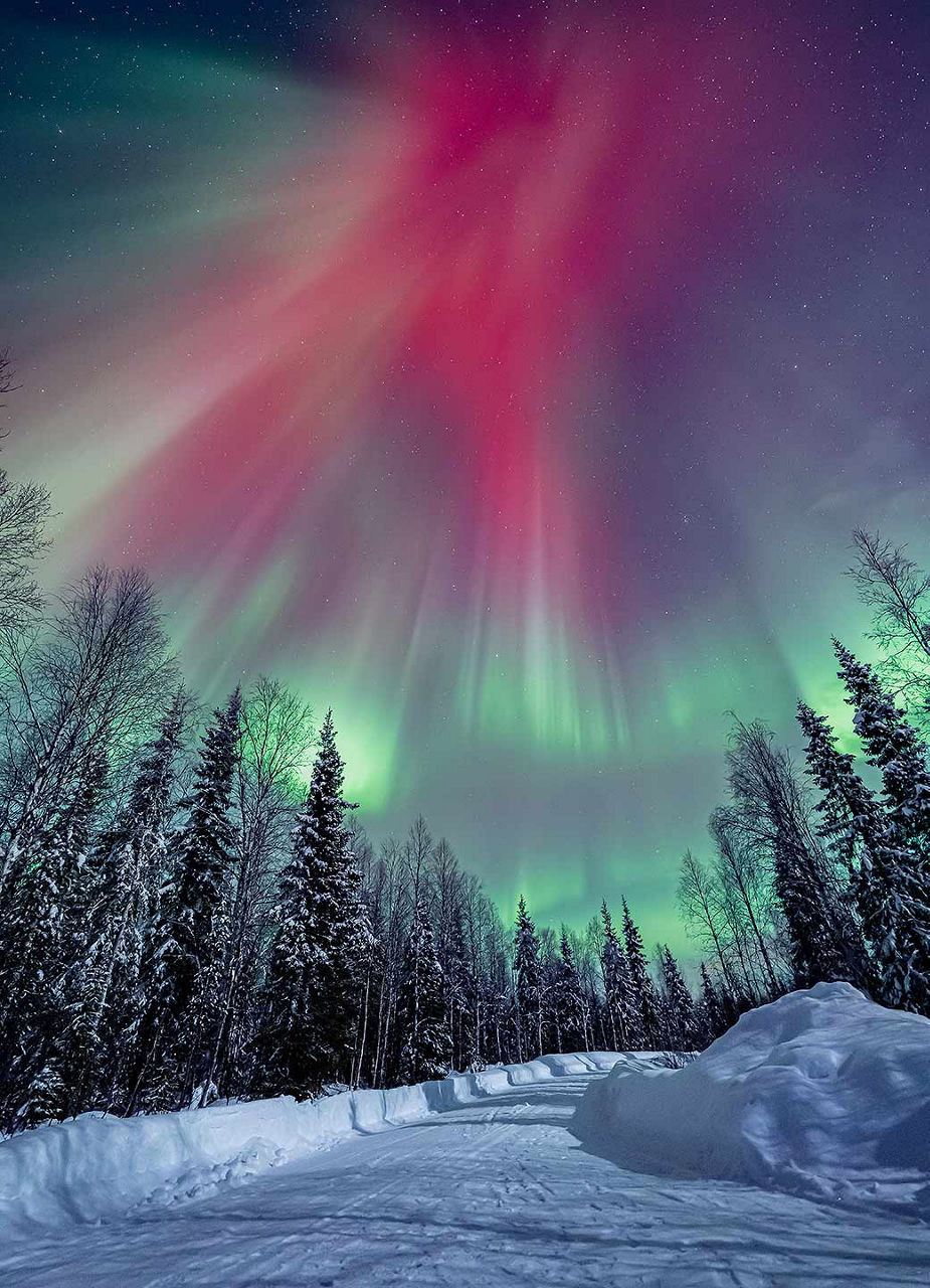 Colourful northern lights