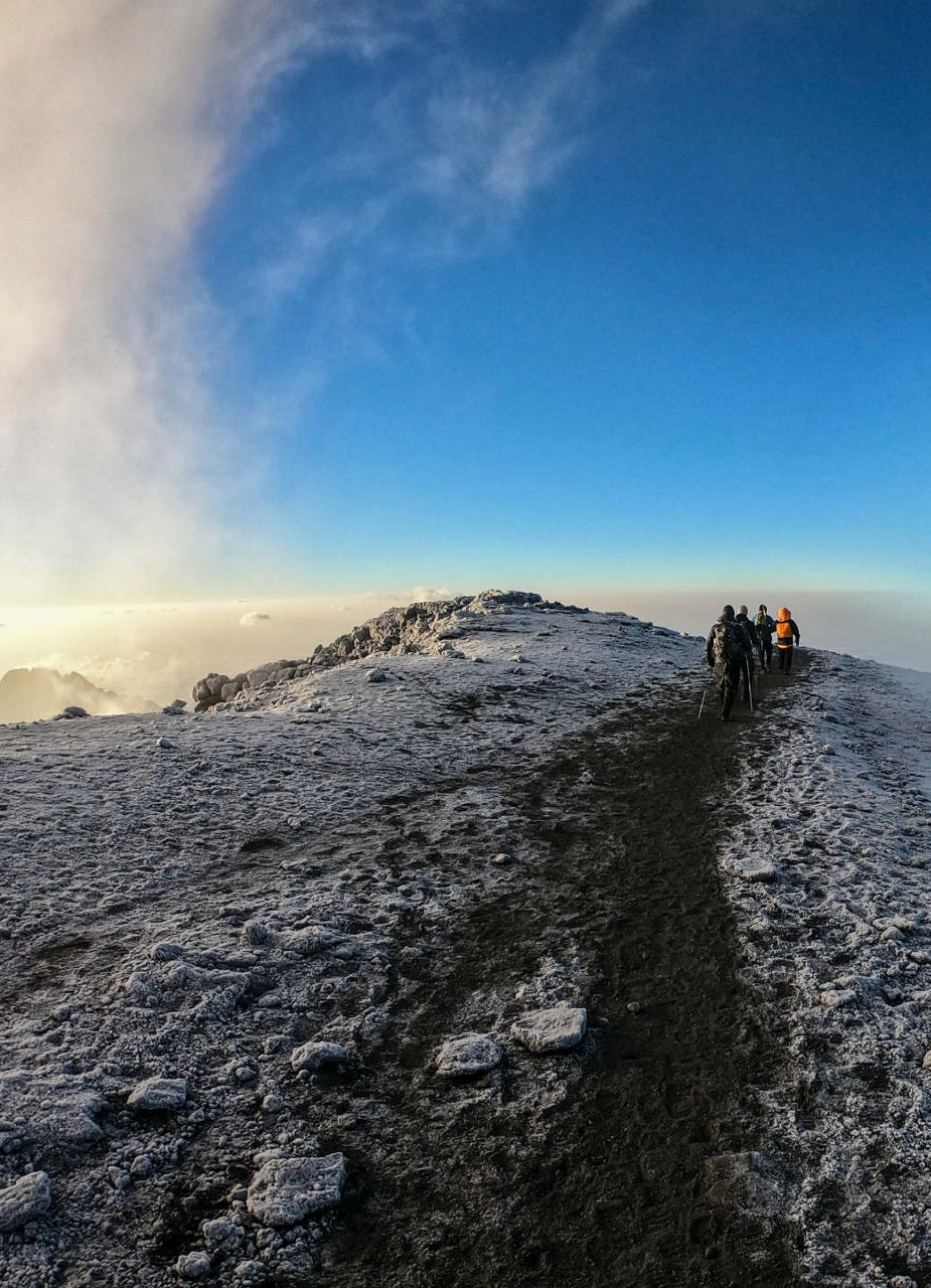 Mountaineers at Uhuru Peak, Kilimanjaro