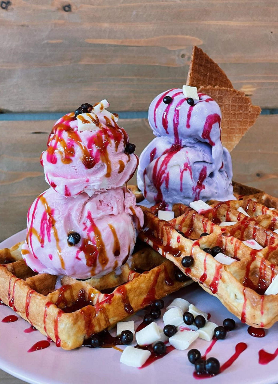 Waffles and Ice Cream