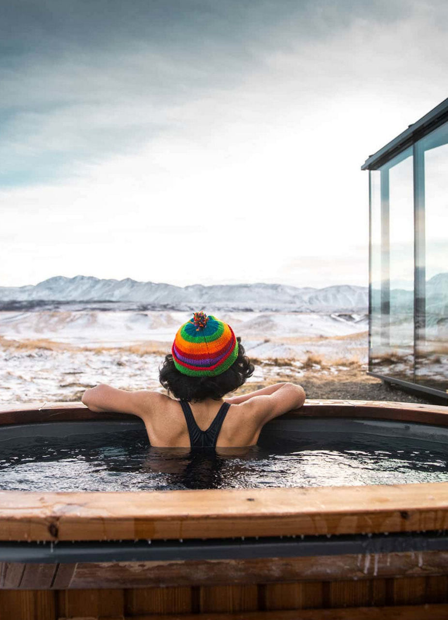 Woman Enjoying Jacuzzi