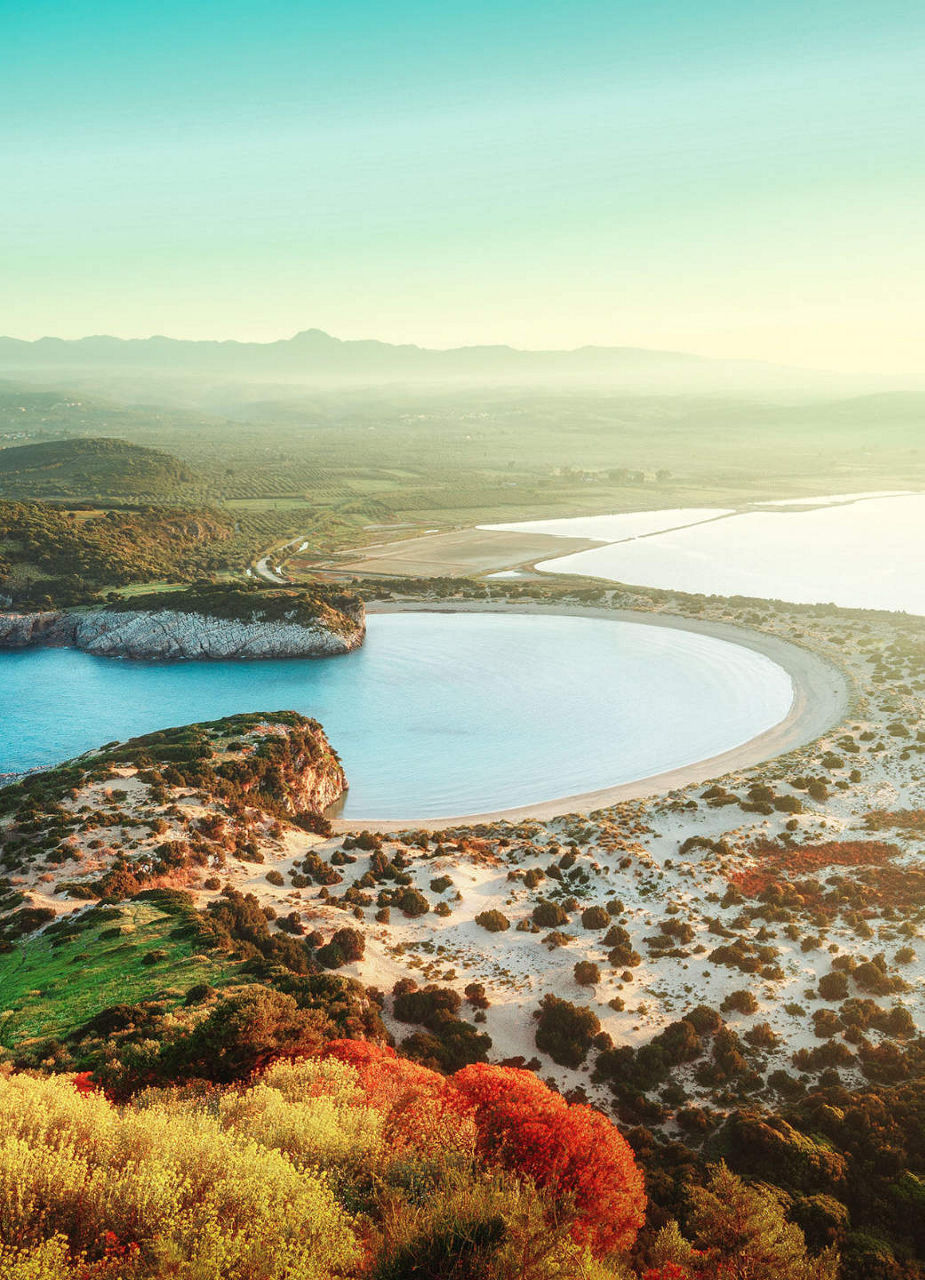 Voidokoilia Beach During Fall