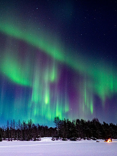 Aurora Borealis über einem See