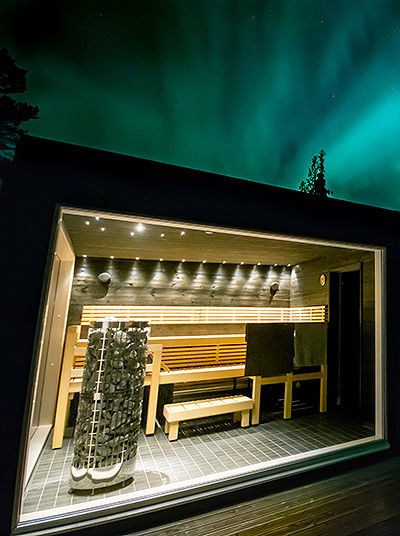 Sauna der Arctic Skylight Lodge​