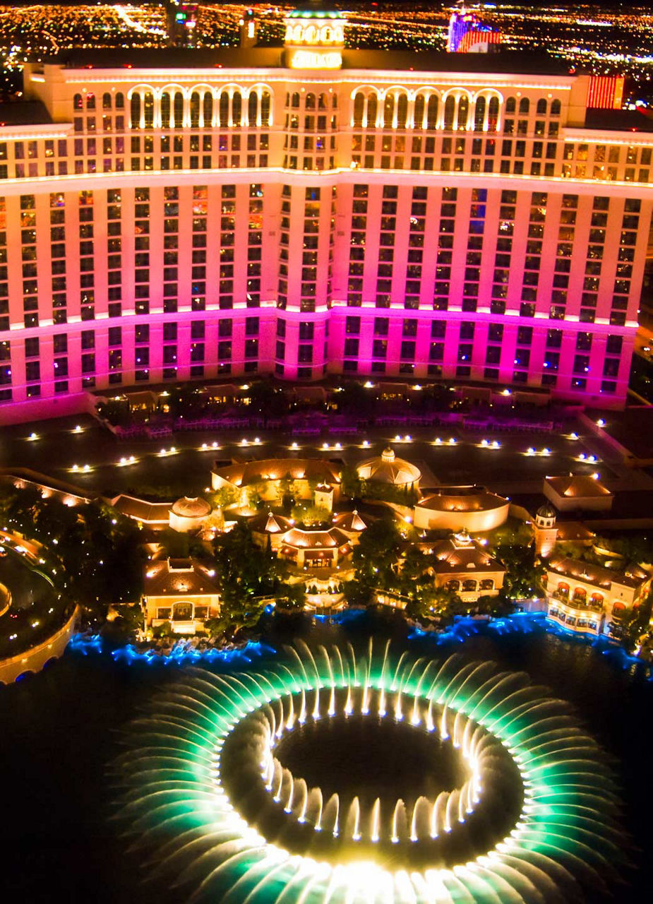 Aerial view from Bellagio hotel