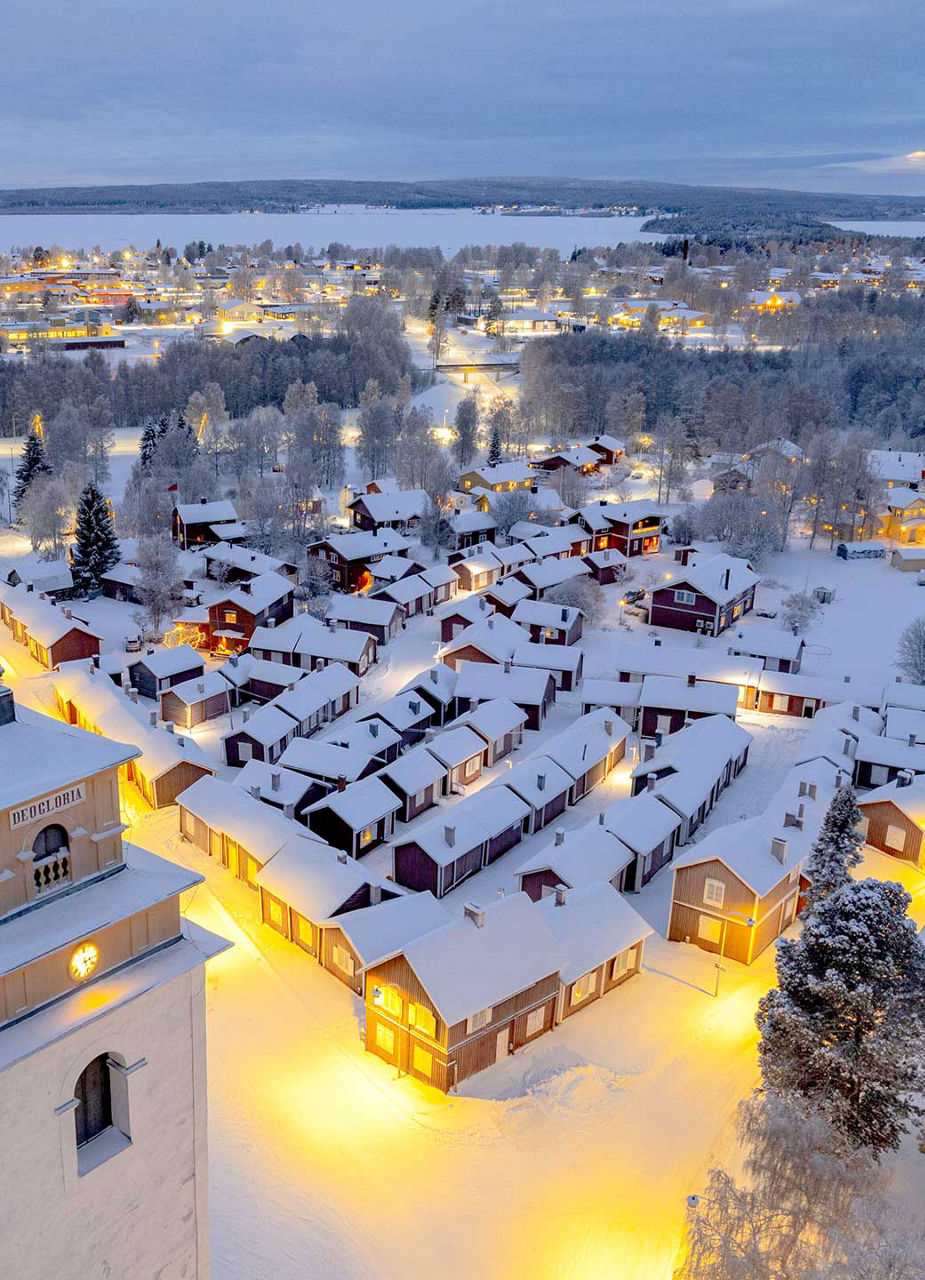 Gammelstad am Abend