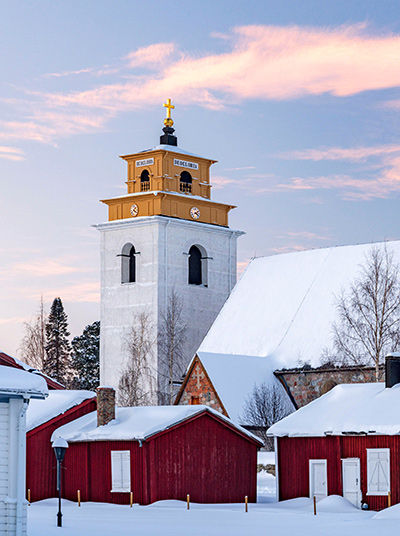 Gammelstad Kirche am Abend