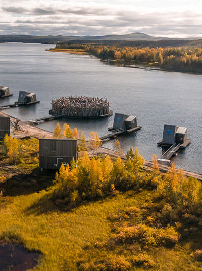Luftaufnahme des Arctic Bath