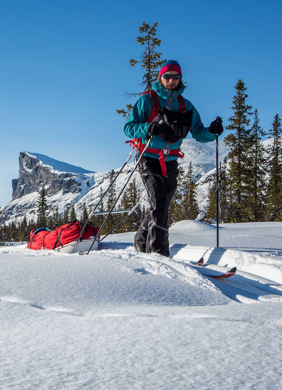 Cross-country skiing in Sarek National Park