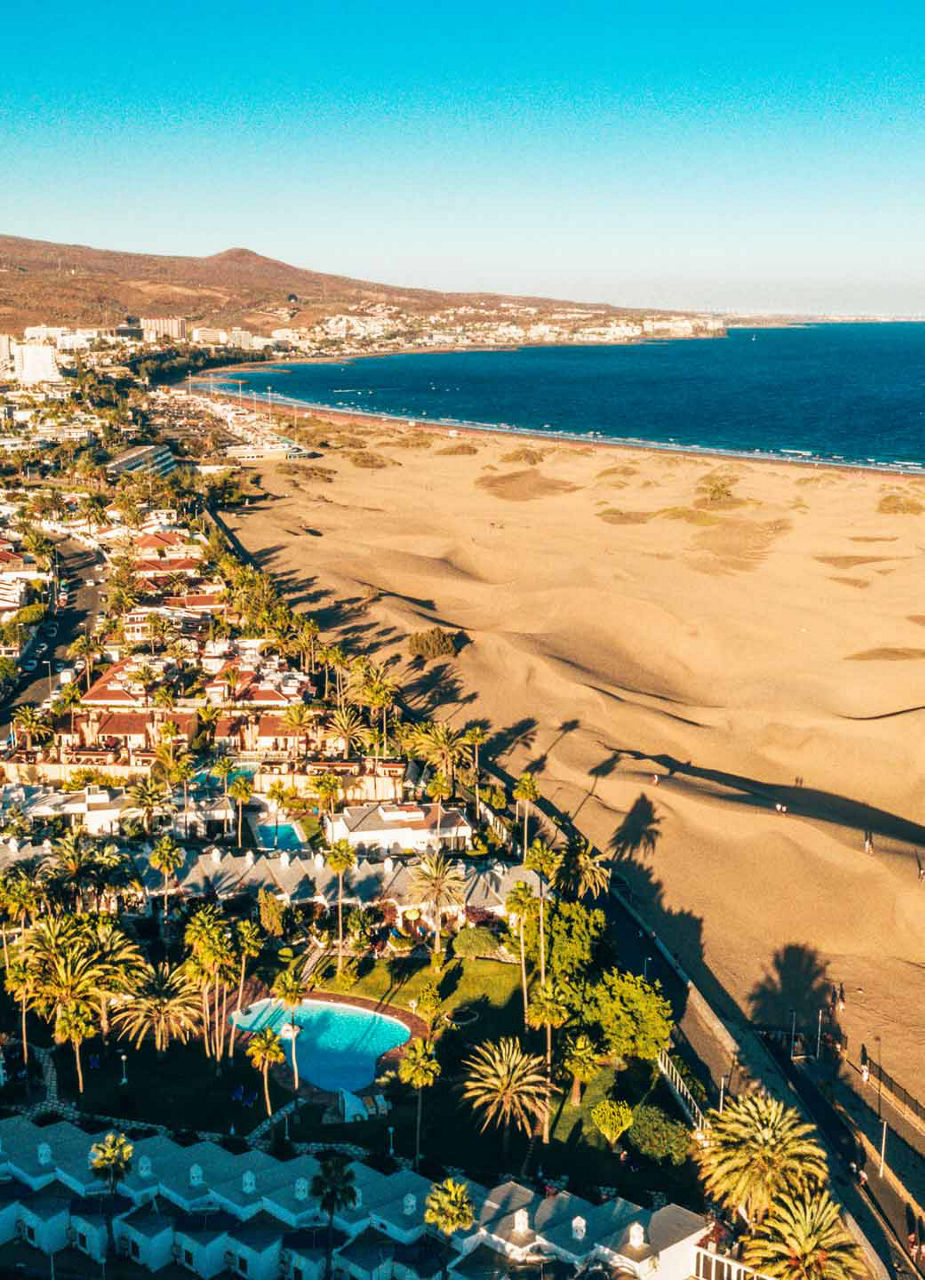 Aerial view of dunes