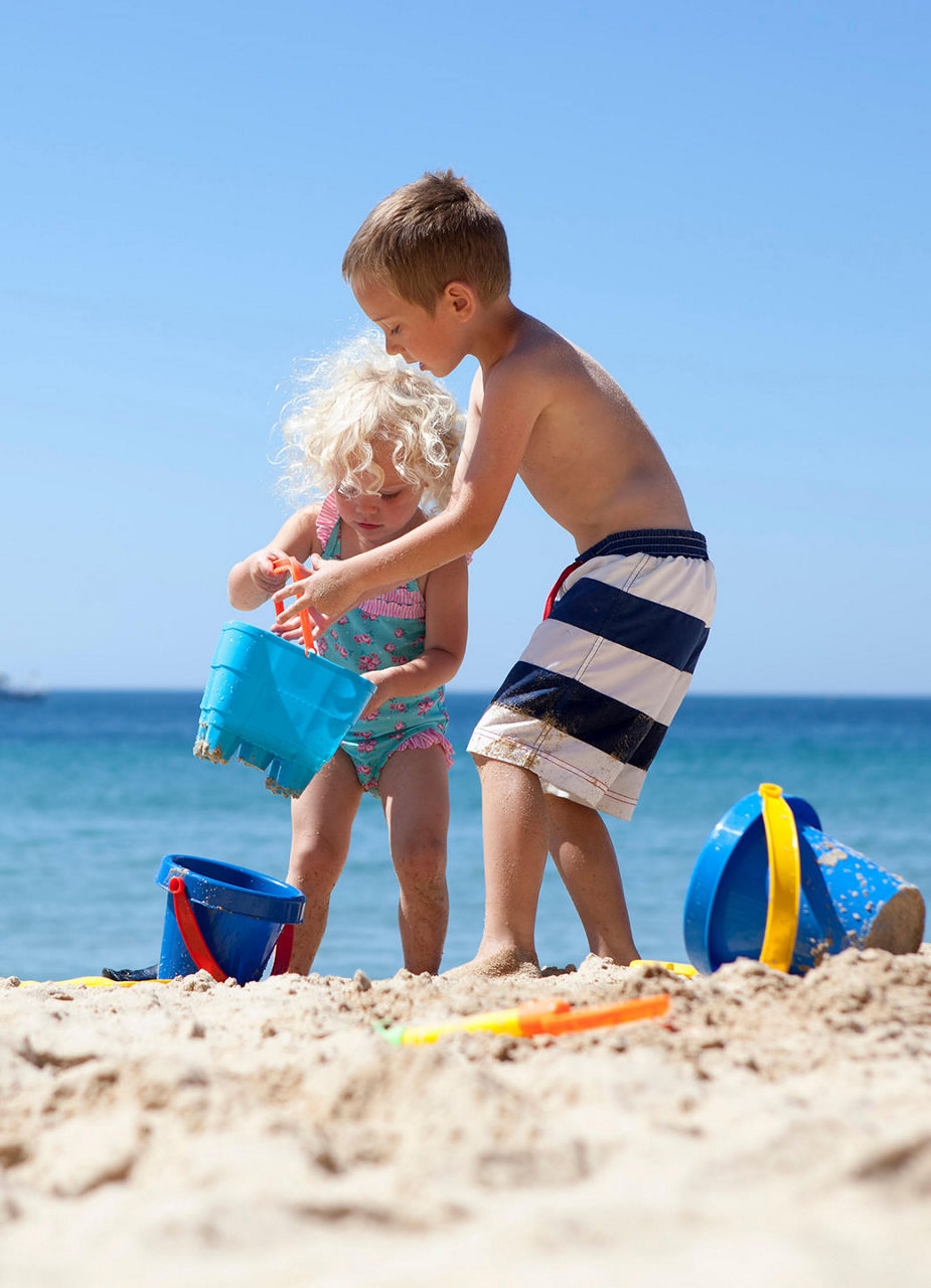 Children playing in the sand