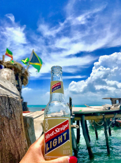 Floyd’s Pelican Bar with Red Stripe Beer