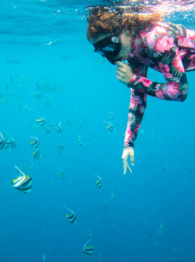 Women Snorkling