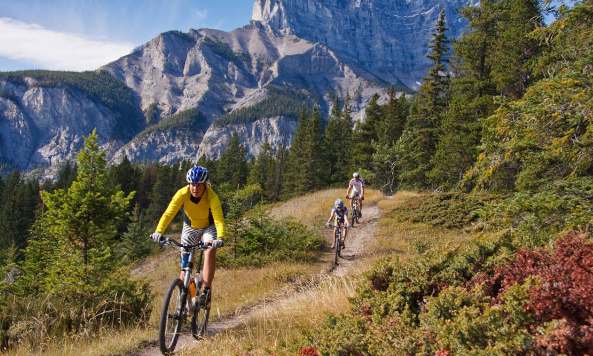 Rennvelofahrer Berg Vancouver 