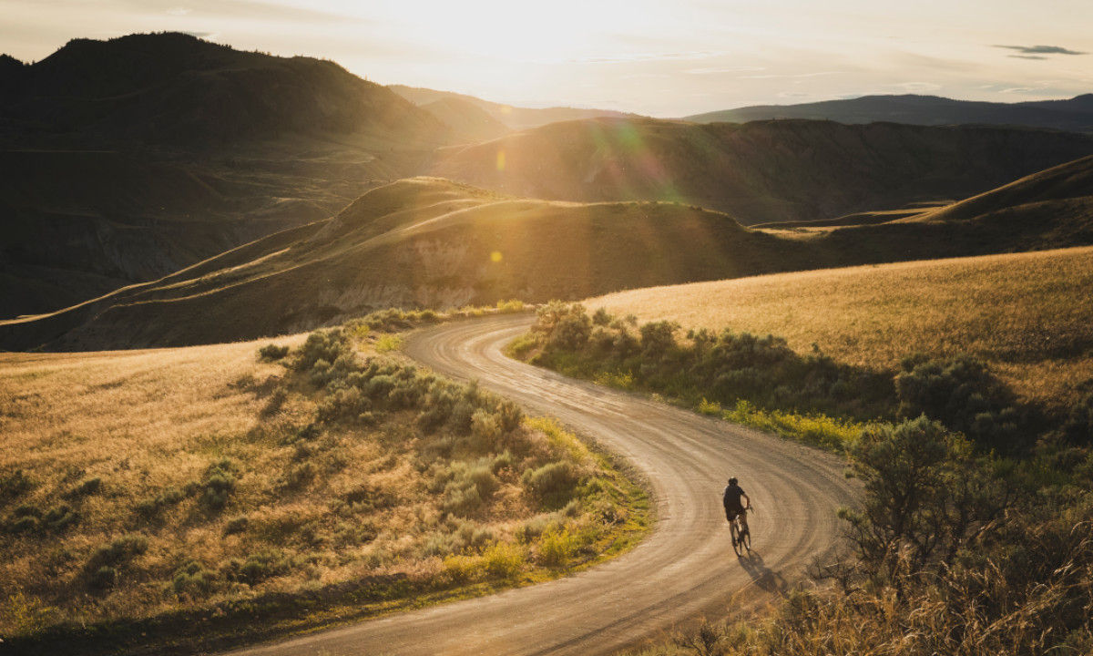 Mountainbike Sonnenuntergang