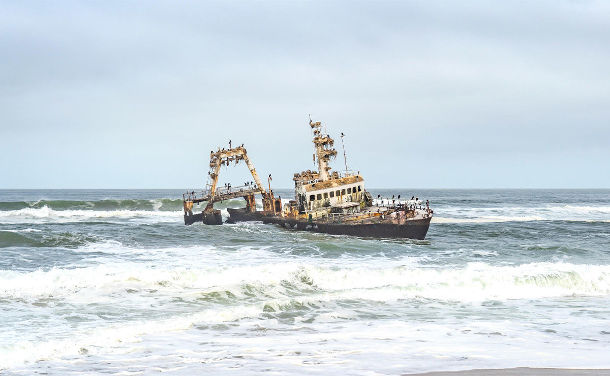 Schiffswrack an der Skeleton Coast
