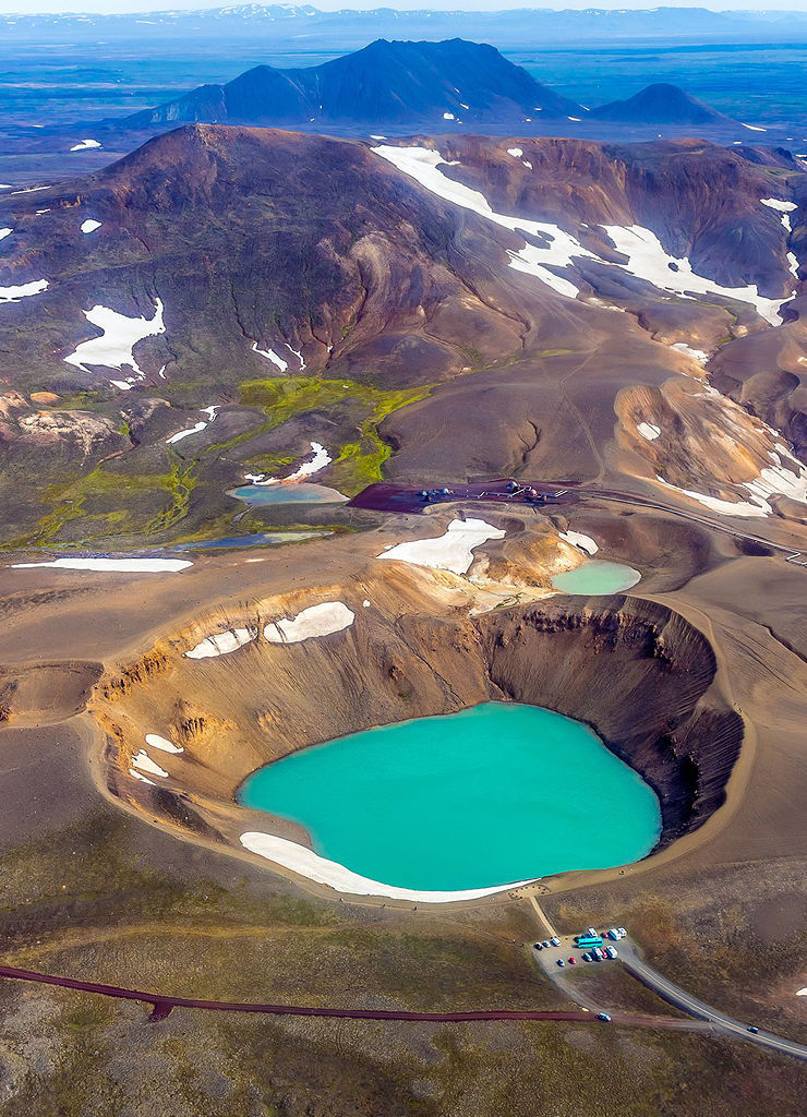 Volcano crater