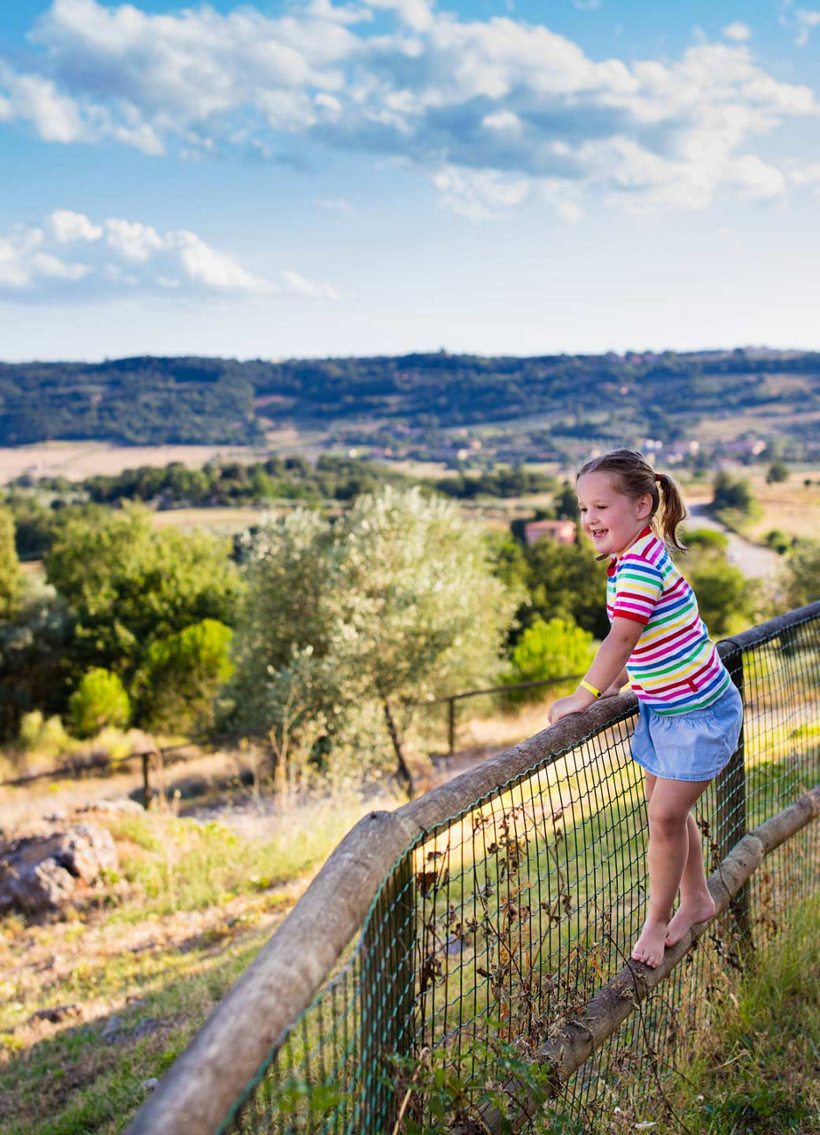 Girl emjoying landscape