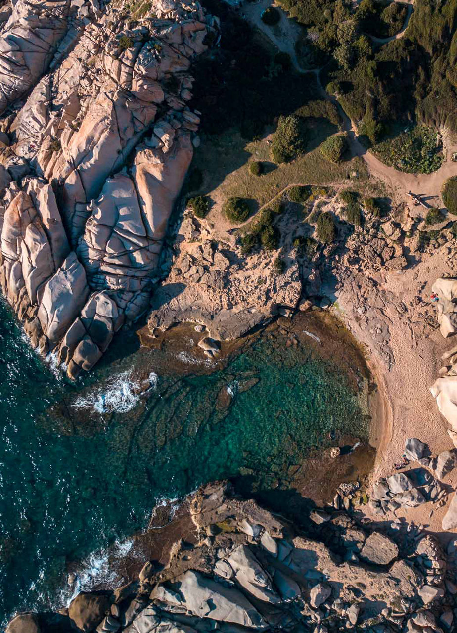 Aerial view of coast