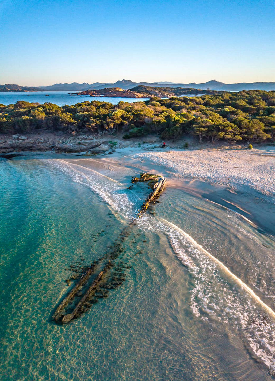 Aerial View of Shipwreck