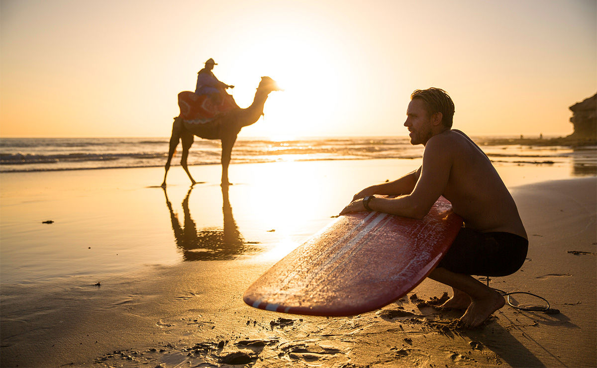 Surfer am Strand