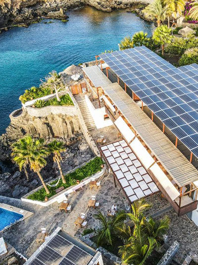 Vue aérienne de l’installation solaire