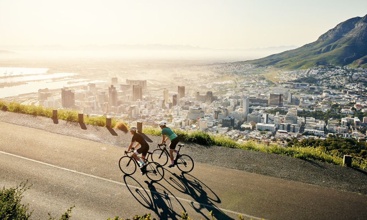 Road cycling Cape Town with view