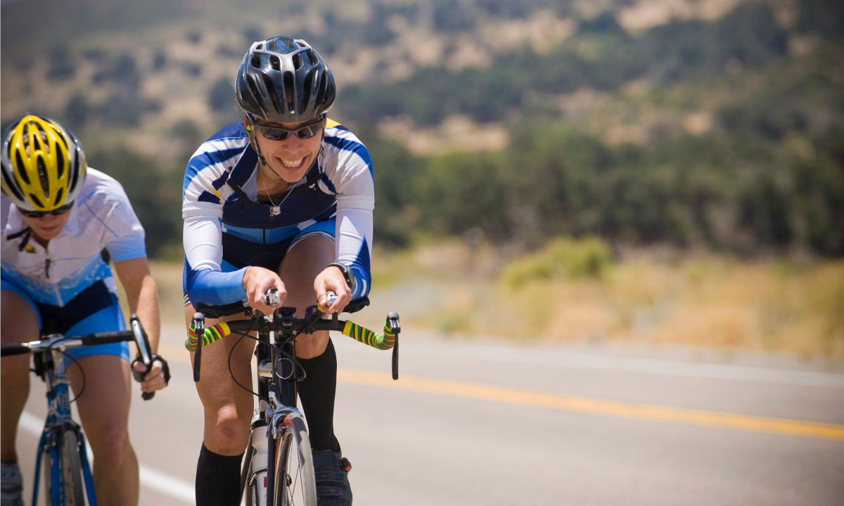 Road cyclist on Crete