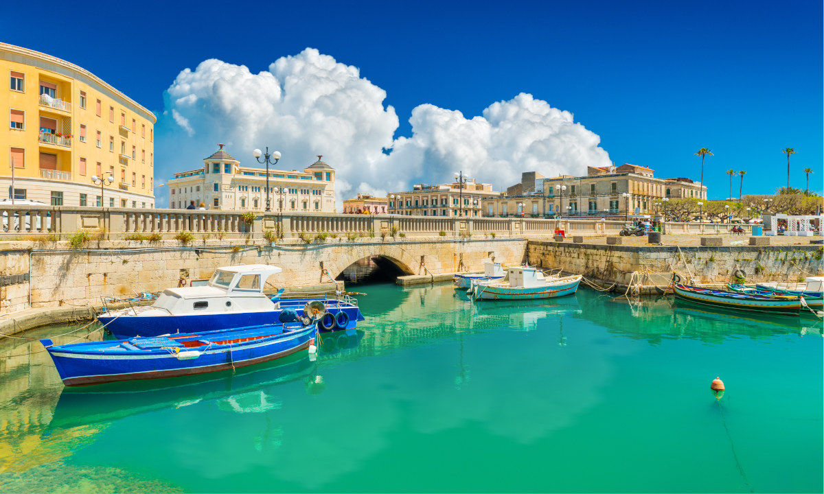 Cycling Sicily harbour