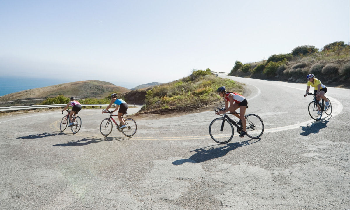 Road cycling Sardinia corner