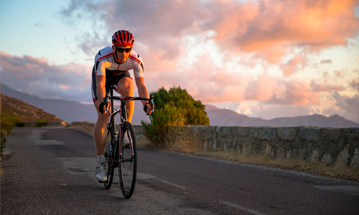 Road cyclist on Sardinia