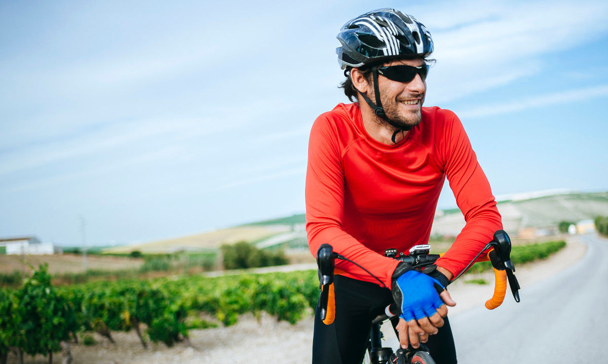 Road cyclists in Jerez de la Frontera